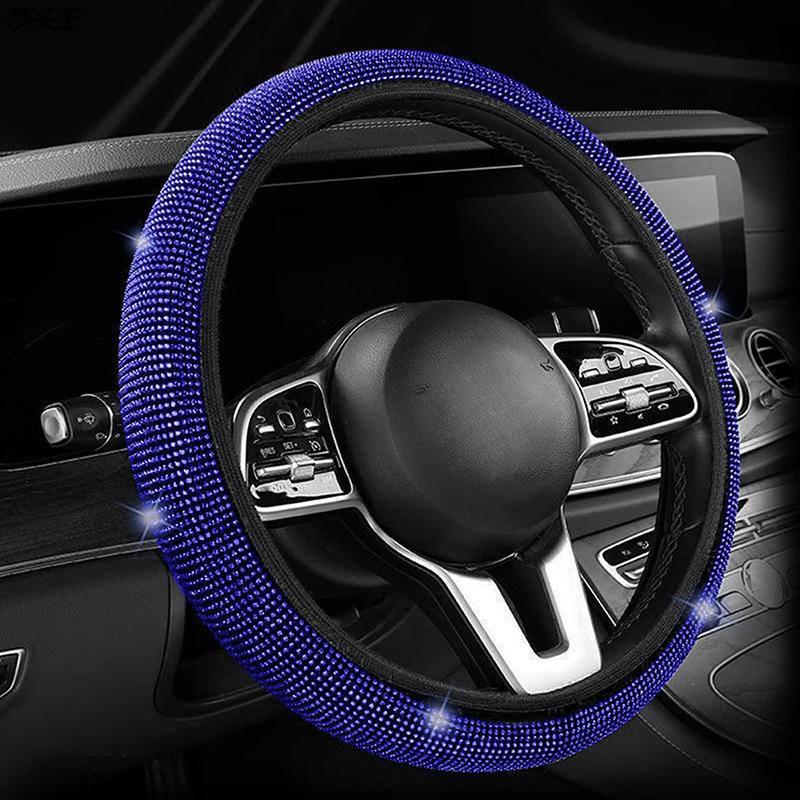 Auto-Lenkradbezug für Frauen und Mädchen, süßer Glitzer, Lenkradbezug mit Bling-Diamant-Auto-Lenkradschutz