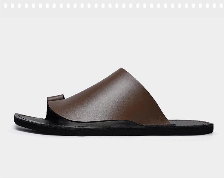 Unisex Large Summer Retro Non-Slip Roman Sandals with Toe-Covered Flat Bottom