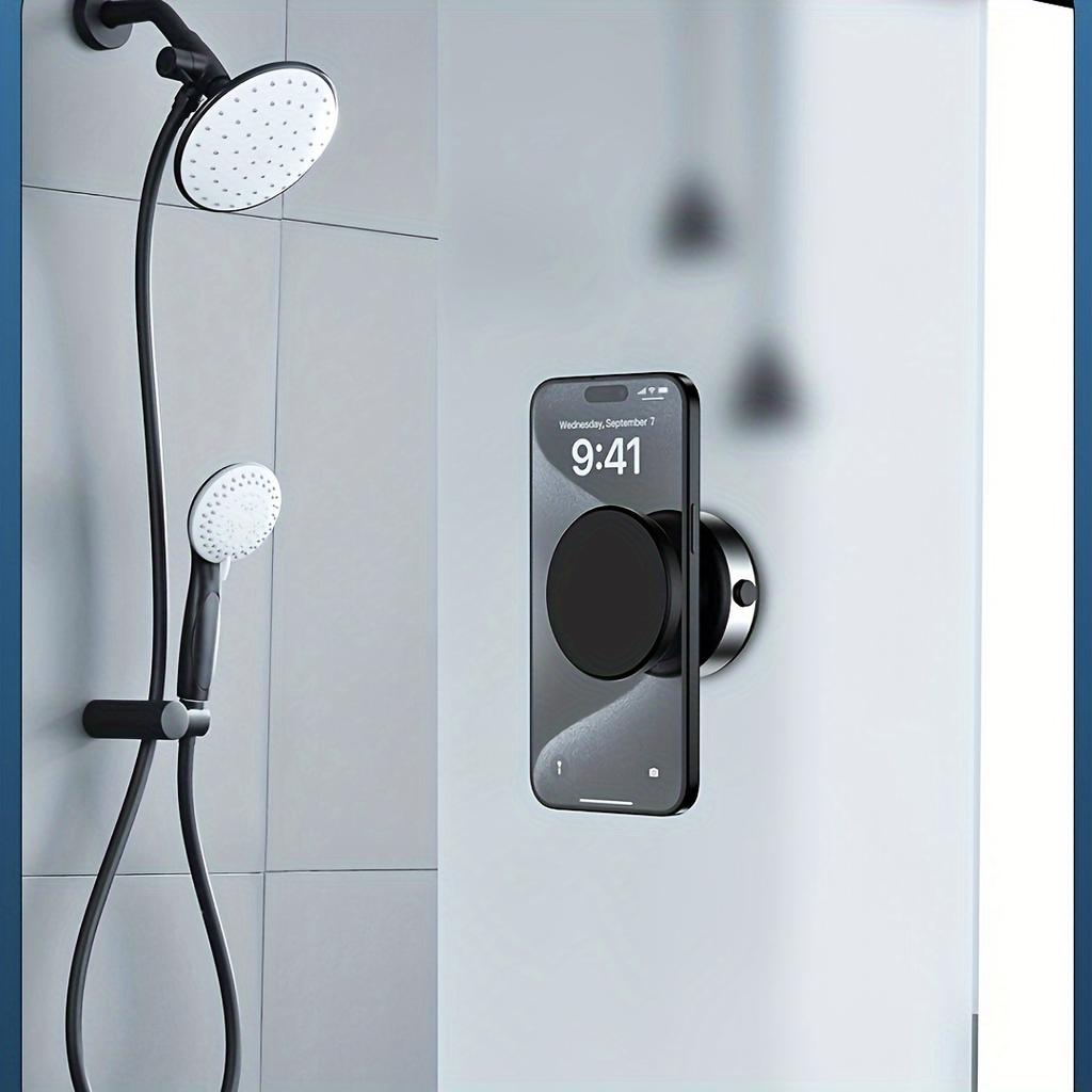 1pc Car Navigation Holder with 360° Rotation - Magnetic Phone Holder, Vacuum Suction, Stable for Driving, Kitchen, Fitness.