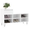 Shoe Rack White 102 X 36 X 60 Cm Particleboard