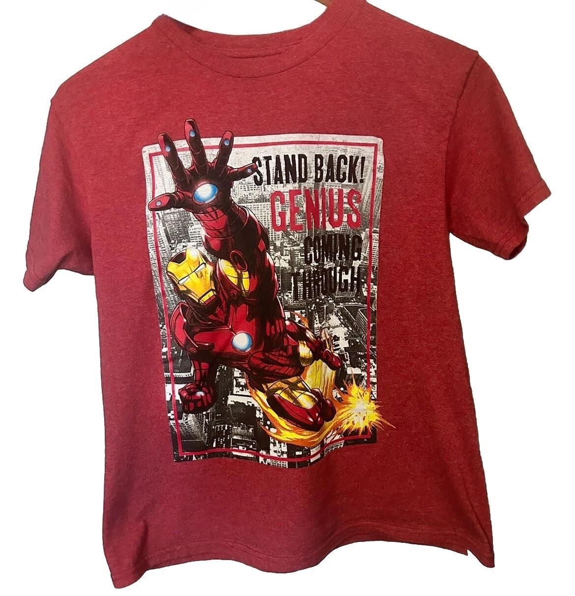

Marvel Authentic 2026 New Summer Iron Unisex Print LargeSized Unisexs LooseFitting Casual ShortSleeved TShirt M
