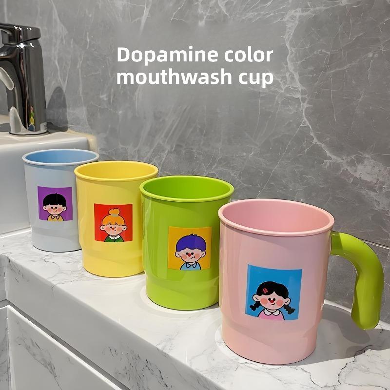 Mouthwash Cup, Children's Brushing Cup, Washbasin Cup, Couple Toothpaste Toothbrush Cup, Dormitory Cute Household Mouthwash Cup