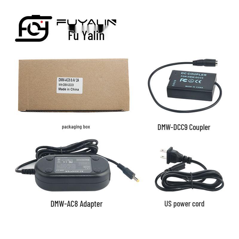 AC8+DCC9 Power Adapter for Panasonic DMC-GF2K, G3, GX1, GF2CK, and G3K BLD10