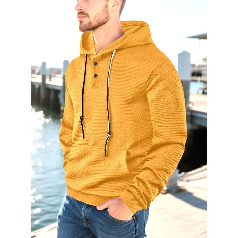 Весенне-осенний тренд мужская одежда однотонный худи свитер для полных мужчин большого размера свободный спортивный повседневный топ куртка XXXL оранжевый 3409₽