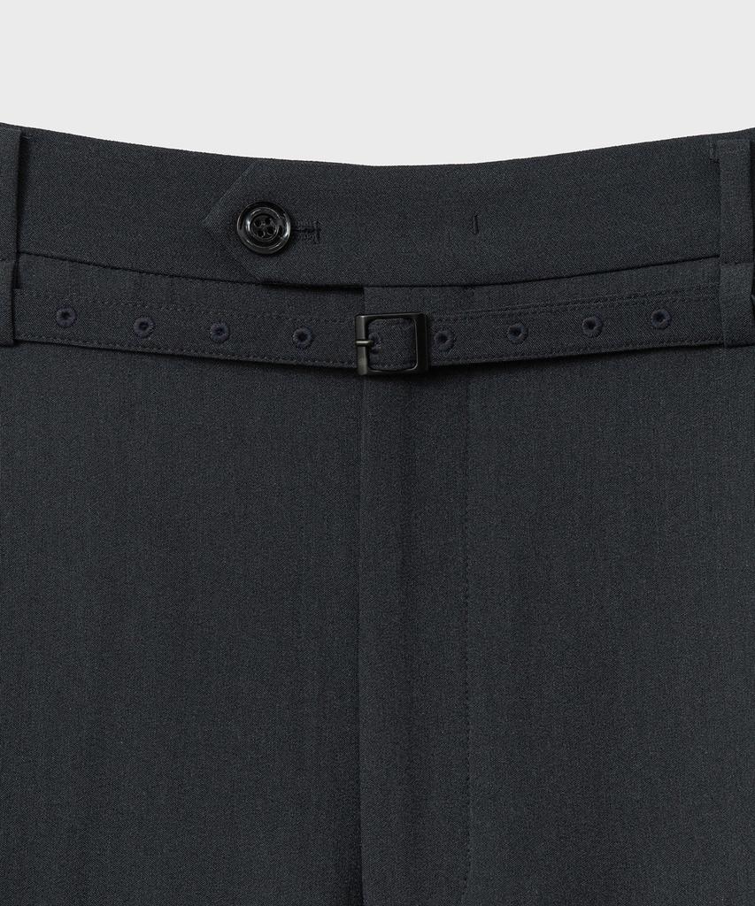 Bellie Belted Tuck Bermuda Slacks - Charcoal