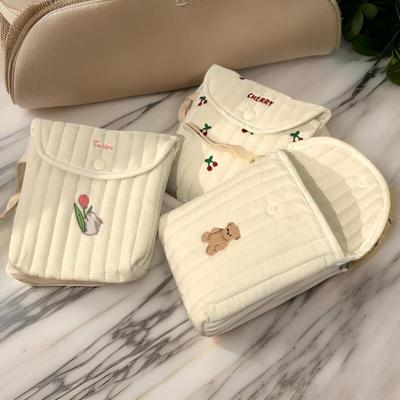 Women's Snap Button Embroidered Pouch
