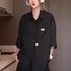 Girl's White with Tie Shirt Summer Loose Preppy Style Turn Down Collar Blouse Couple Short Sleeved Casual Tops