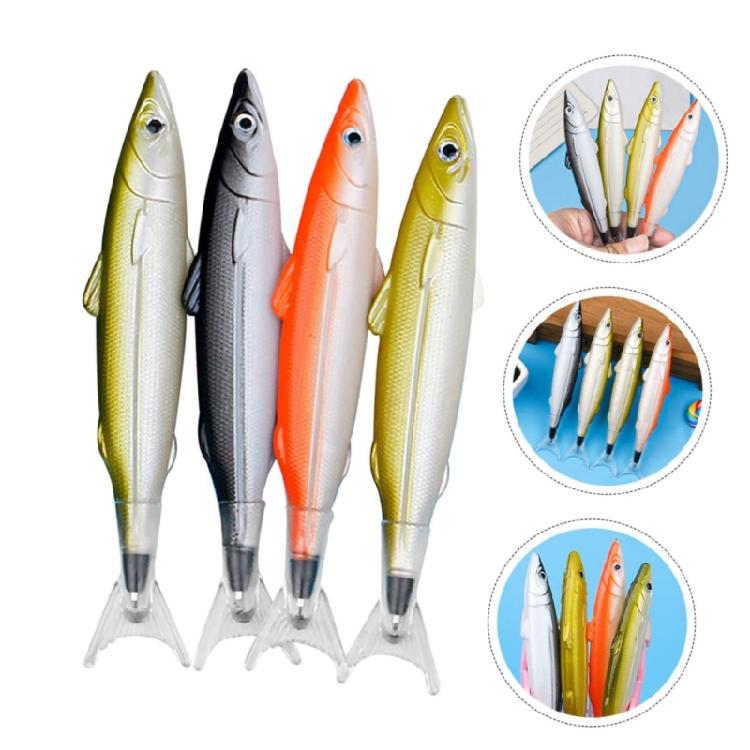 6Pcs Fish Shape Ballpoint Pen 0.5mm Tip Sea Creature Ballpoint Pen Christmas Party Supply for Adult Writing Journaling