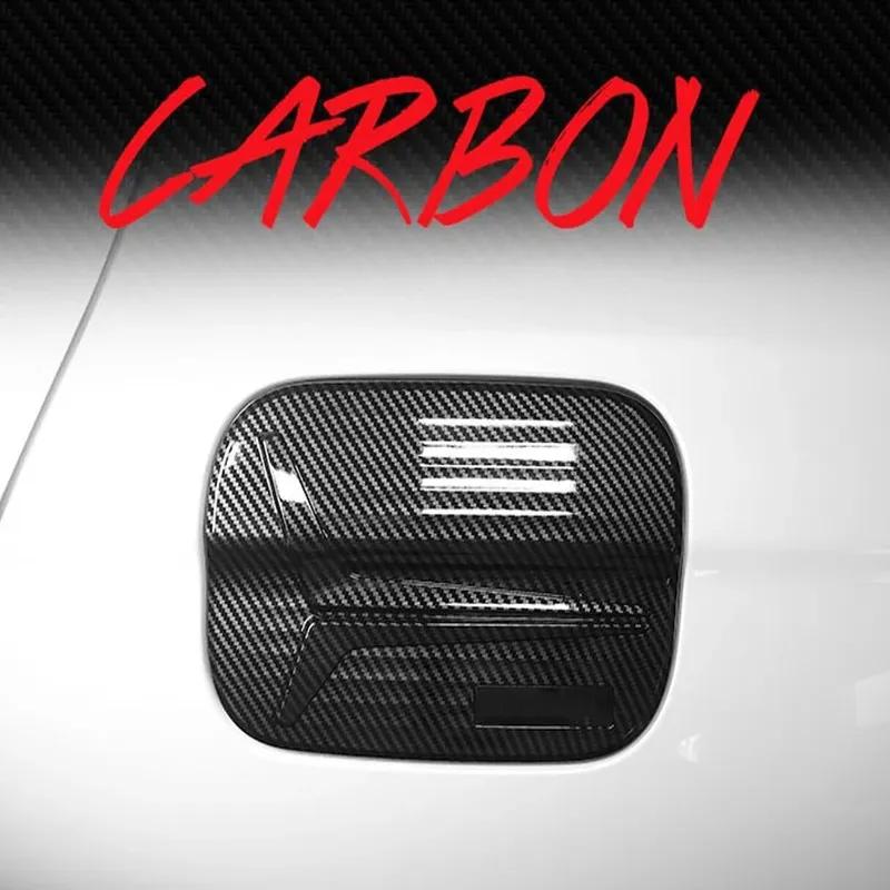 Car Exterior Accessories Carbon Fiber Style Fuel Tank Oil Cap Gas Cover Trim For Genesis G70 -2025 LHD/RHD