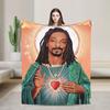 Jesus Snoop Dogg Blanket Coral Fleece Plush Winter Breathable Lightweight Throw Blankets for Home Car Quilt