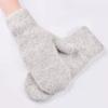 Cashmere-Like All Fingers Mittens Solid Color Fur Knitted Gloves Winter Gloves  Women Girl