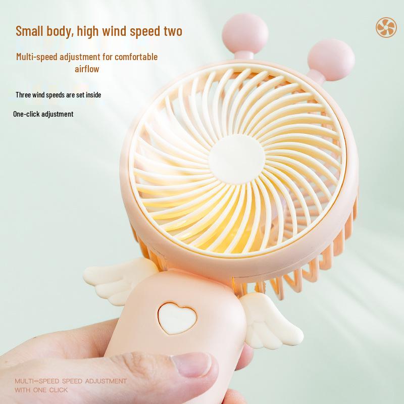 Cartoon Night Light & USB Rechargeable Mini Fan