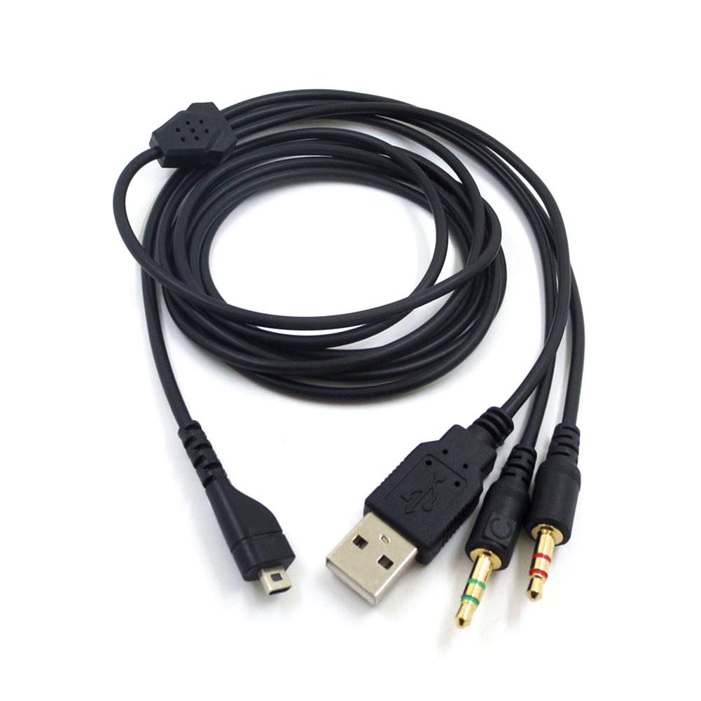 2m 3 Plug Gaming Headset Audio Cable Cable Adapter for SteelSeries