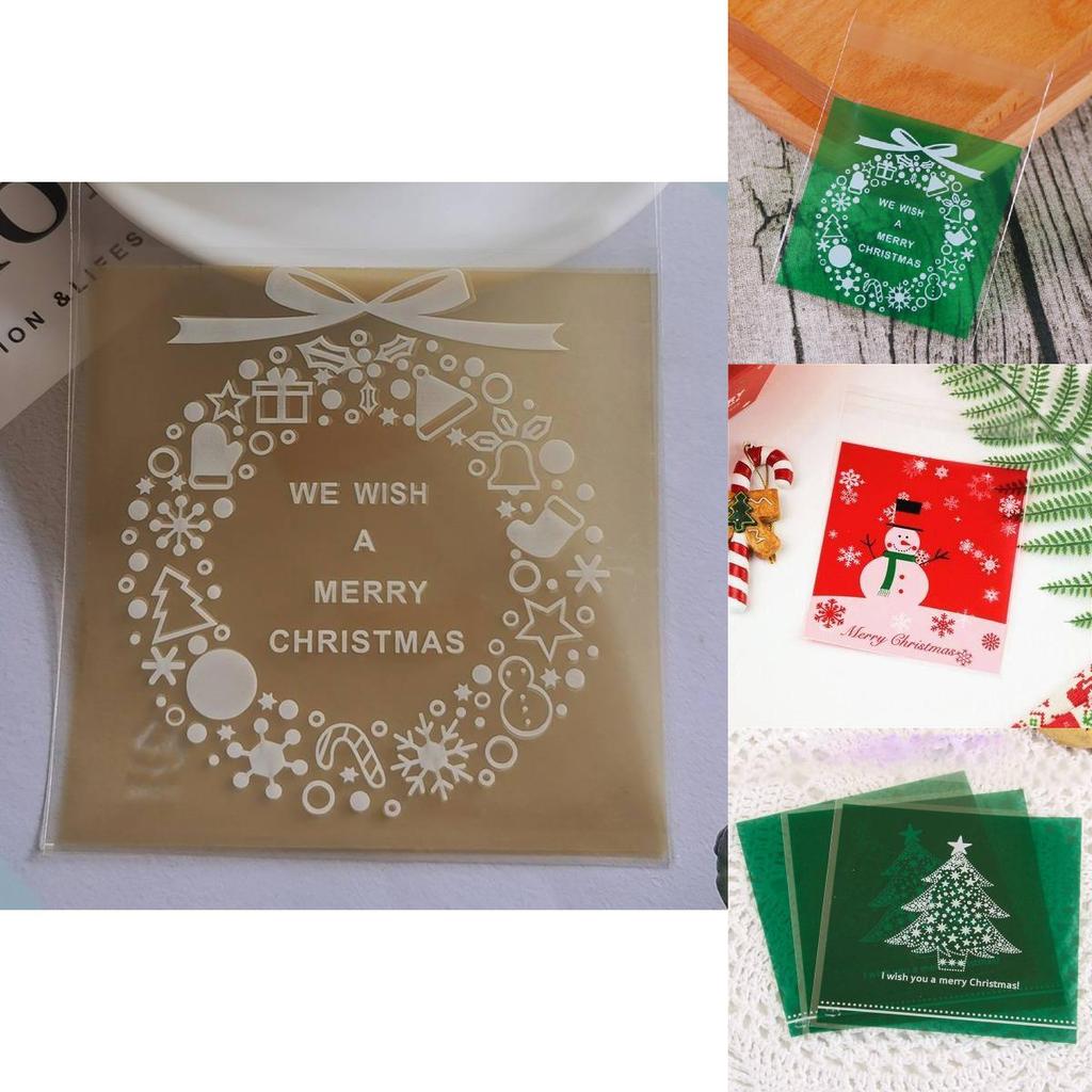 Christmas Gift Packaging Transparent Selfseal Bags For Sweets And Confectionery