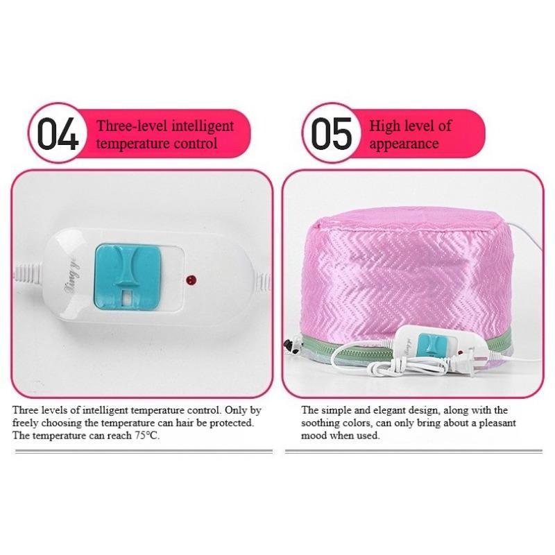 1PC [European Standard] Baimei Satin Three-speed Electric Heating Cap Temperature Control Perm Cap Care Evaporation Cap Hair Dyeing Bake Oil