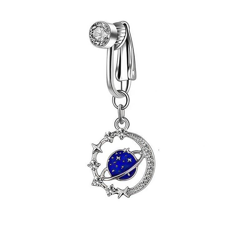 Sztuczny Piercing do Pępka Fałszywy Piercing do Pępka Bez Przekłuwania Pępek Piercing do Pępka Kolczyk do Pępka Klips na Chrząstkę Kolczyki do Ciała