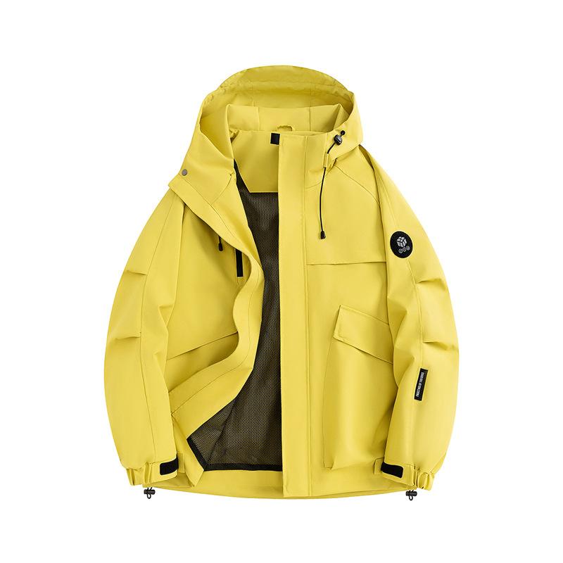 Men's Jackets Outdoor Windproof Jacket Waterproof Mountaineering Clothes Couple Mountain Three-proof Hooded Coat.