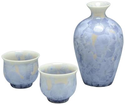 Aito Kyoto Kiyomizu Touan Otaku Sake Flower Crystal Silver KTA835 Ware, Ware, Pec, Šálek, Design, Wisteria,