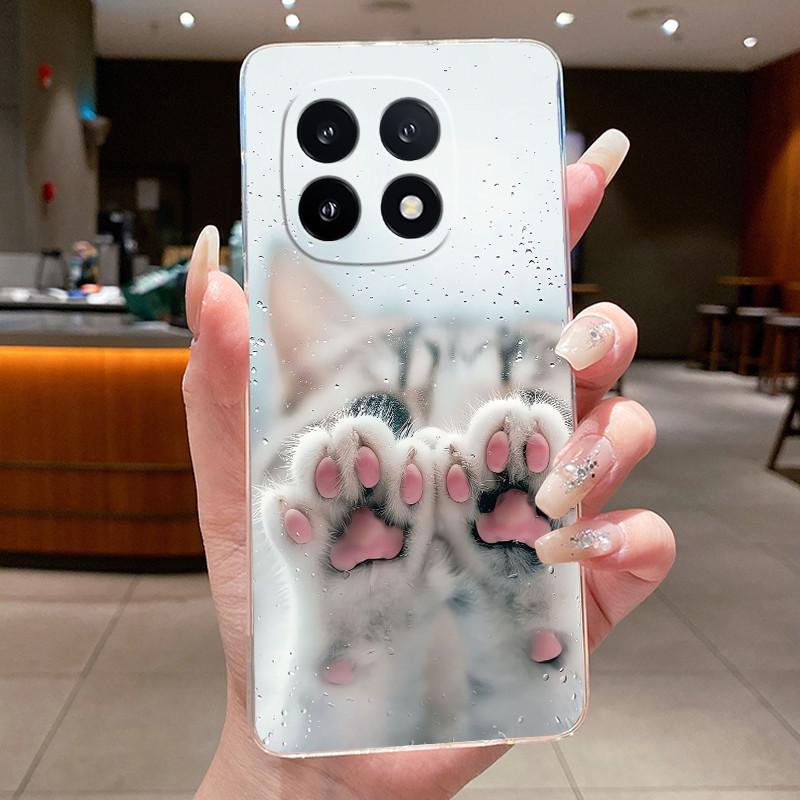 Phone Case For Vivo iQOO 15 Cat Wearing Pink Sunglasses Pattern Transparent TPU Soft Cover Shockproof Couple Protective Shell
