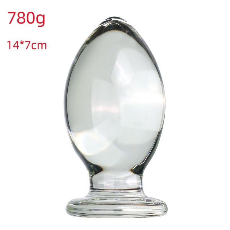 VaHppy Glass Anal Plugs Large 780g Diameter 7cm Duck Egg Style Sex Toys Masturbator Extension Training Lesbian Gay SM BDSM Sex