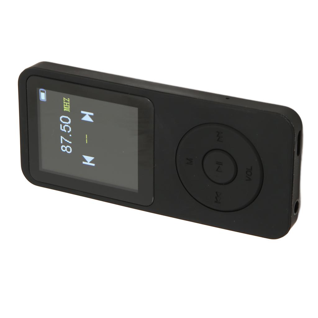 נגן MP3 עם Bluetooth 5.0 1W 8 אוהם רמקול HD רדיו FM סאונד HiFi ללא אובדן נתונים רב-פונקציונלי נייד MP3 MP4 מוזיקה