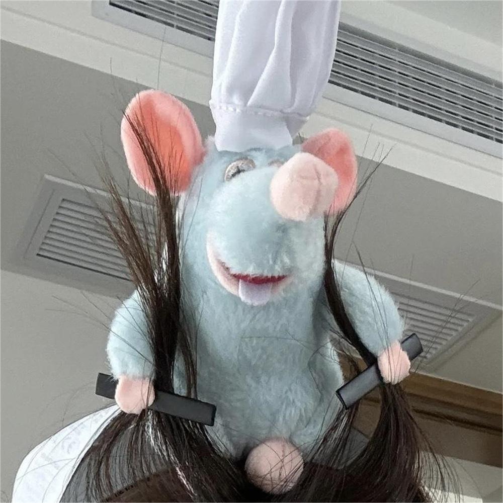 

Ratatouille Hairband New Cartoon Plush Doll Headband French Wide-Brimmed Hairpin Photo Headdress Creativity Girl Gift