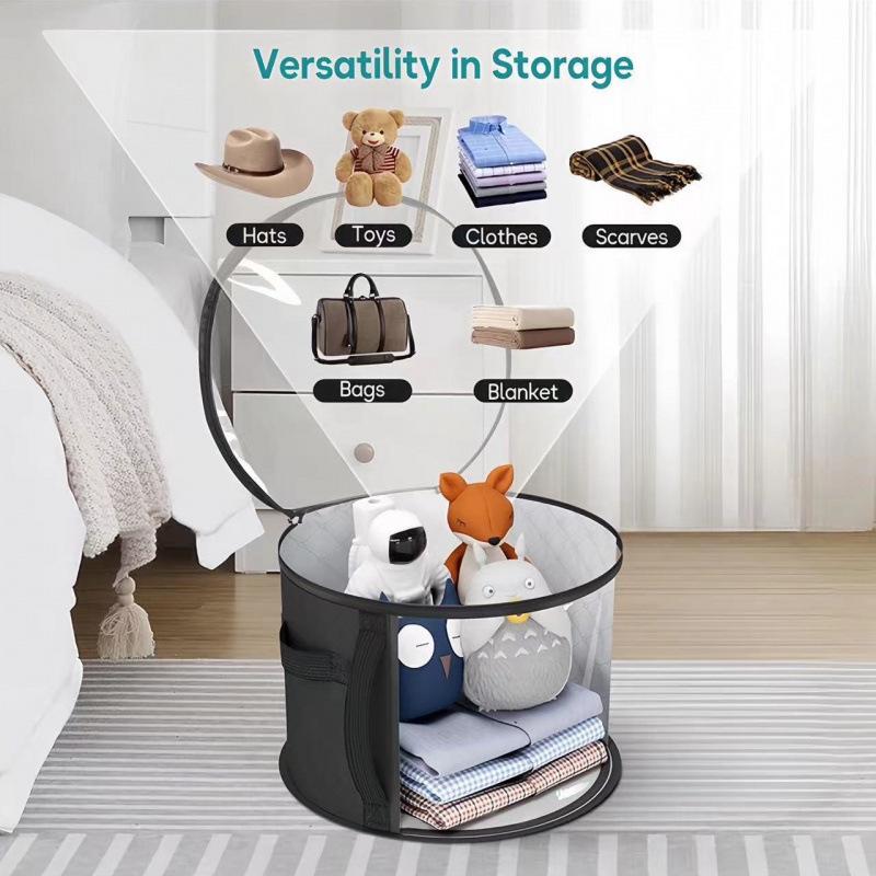 Round Brim Hat Storage Bag: Stackable Artifact for Beach and Bucket Hat Organization
