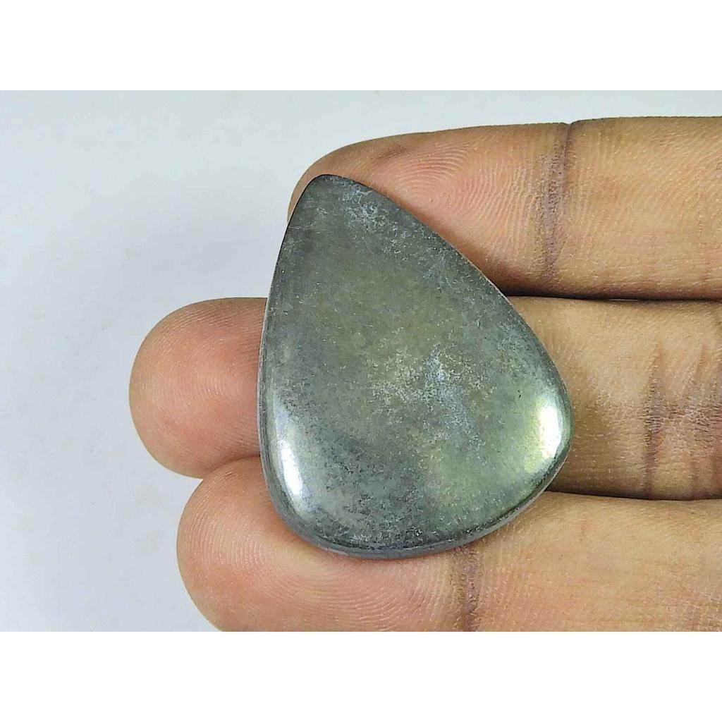 28X37X05MM Natural Appache Gold Pyrite Pear Cabochon Loose Gemstone 88Cts. SK-4253