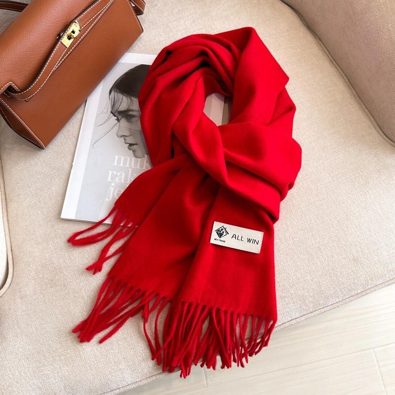 Womens Warm Thick Wool Blend Scarf Long Shawl With Tassels Winter Solid Color Fashion Accessory