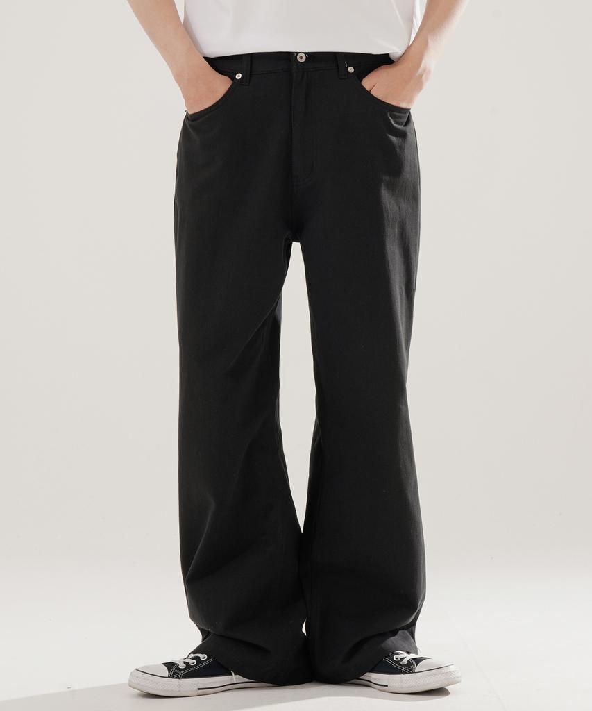 JEMUT Lost Flare Cotton Pants Black Julp2653