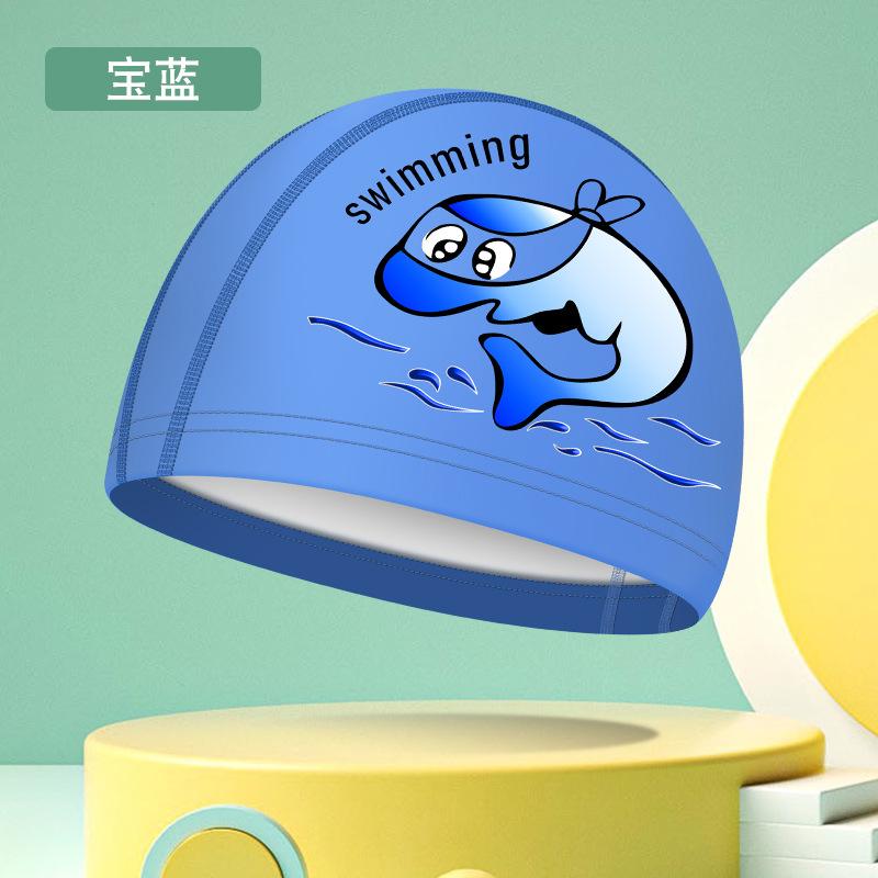 

New Cartoon Swimming Caps for Boys Girls PU Waterproof Comfortable Kids Swim Caps Ear Protection Printed Children Swimming Caps