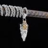 Nordische Runen Odins Speer Halskette Herren Goldfarbe Edelstahl Pfeilspitze Anhänger Valknut Talisman Männlicher Wikinger Schmuck Geschenk