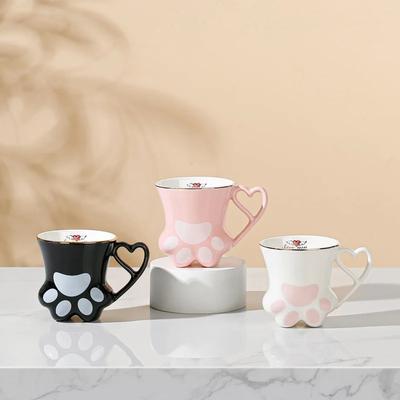 1 pz 300 ml carino 3D tazza artiglio di gatto tazza di ceramica bella tazza tazza famiglia coppia tazza d'acqua ufficio tazze da caffè tè
