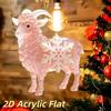 Acrylic Hanging Ornament Crystal Sheep Pendant For Wall Xmas Tree Decorations Party Supplies New Year Gifts