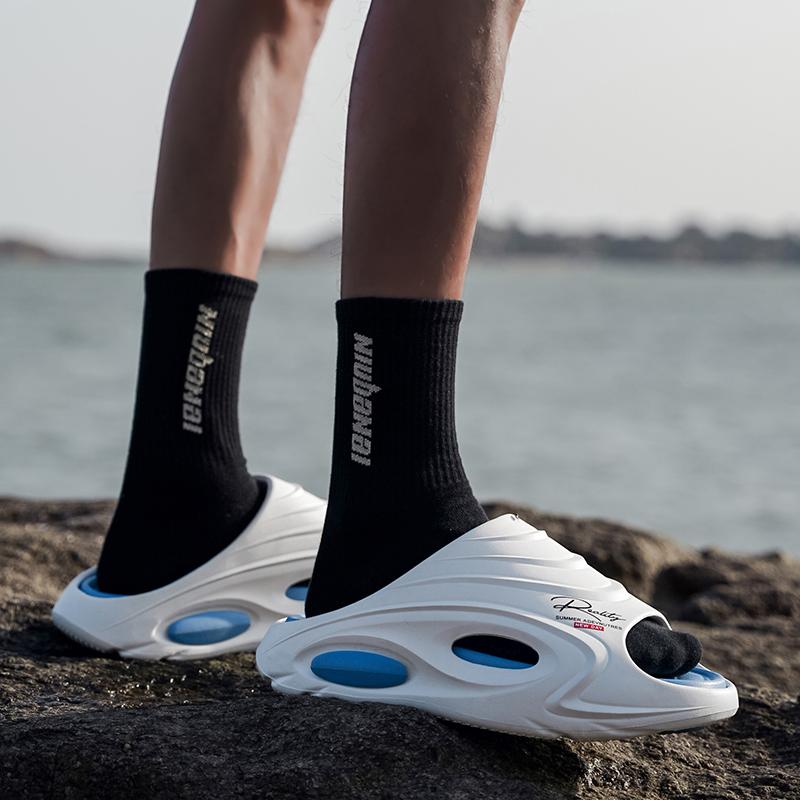 Fashion CYYTL Mens Slippers Casual Outdoor Beach Summer Shoes Sandals Walking Slides Comfort Lightweight Luxury Designer Fashion Leather