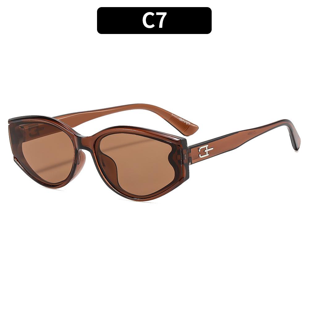 New personalized cat's eye retro rice nail sunglasses European and American fashion outdoor driving sunscreen trendy women's sunglasses