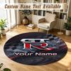 Round Rug Custom NameNissan GT-R Pattern Non Slip Carpet Home Floor Decor
