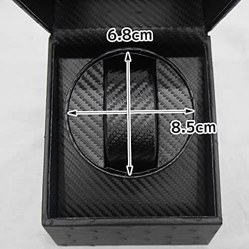 WNJAPAN Watch Winder, Single Automatic Watch Winder, Quiet Operation, Popular Gift, Ostrich Black PU Leather, WM-01OB
