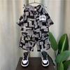 Children's Set Children's Top and Bottom Clothes Set Two Pieces Summer Outfit for Kids Boys Loungewear Outfit