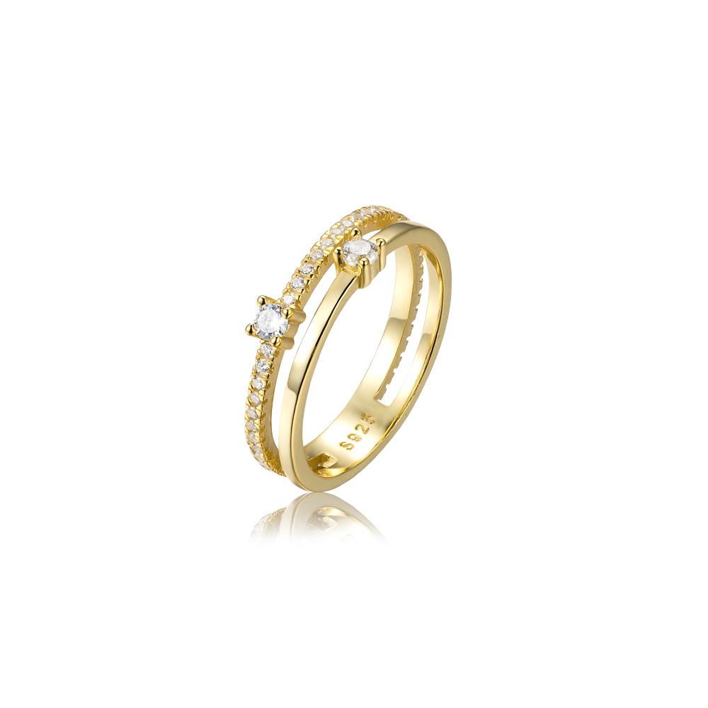 ANDYWEN 925 Sterling Silver Gold  Gold Eternity Ring Stacked Women Luxury Fine Jewelry 2023 Rock Punk Jewels