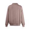 Women's Fashion Solid Color Zipper Lapel Solid Color Casual  Sweatshirt Top