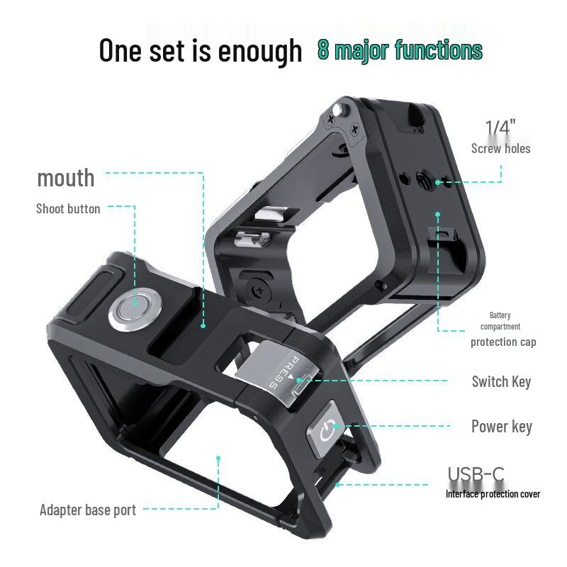DJI Action 6 Metal Dual-Opening Rabbit Cage Protective Frame