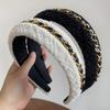 Non Slip Headbands for Women Wide-Brimmed Hair Band Fashion Chain Hairbands  Daily Use