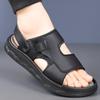 Fashion Summer Men's Sandals New Peep-toe Youth Black Slippers Beach Cool Antiskid Walking Shoes Male Casual Shoes Man Luxury Sandals
