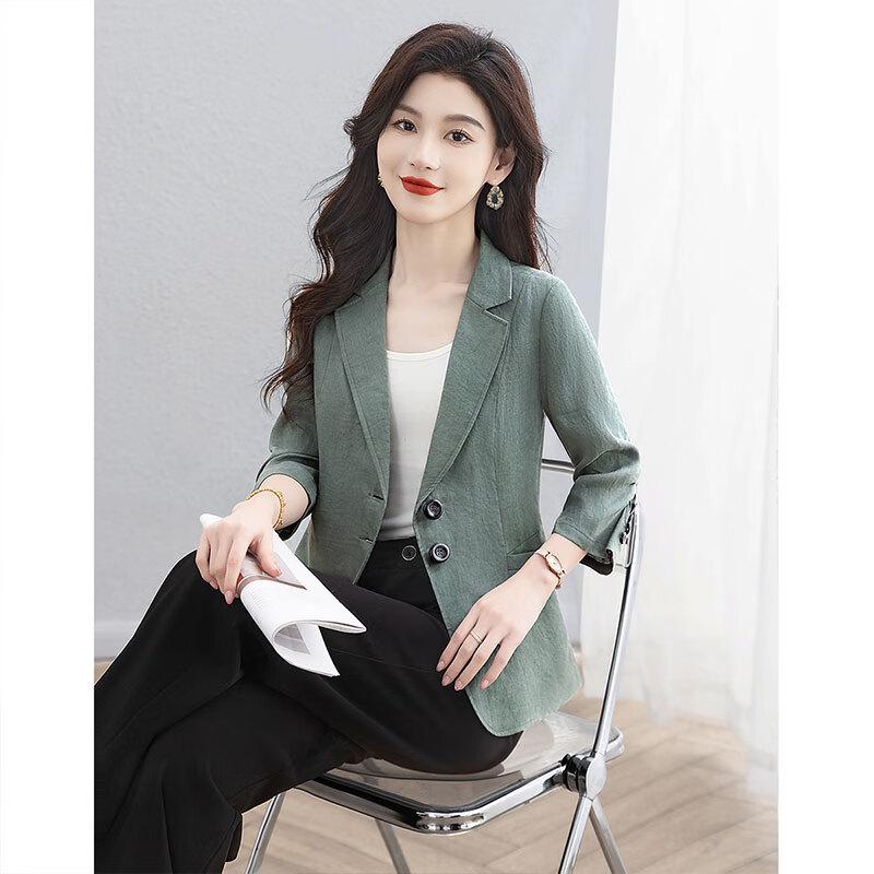 Women's 2025 Spring/Summer Linen Blazer