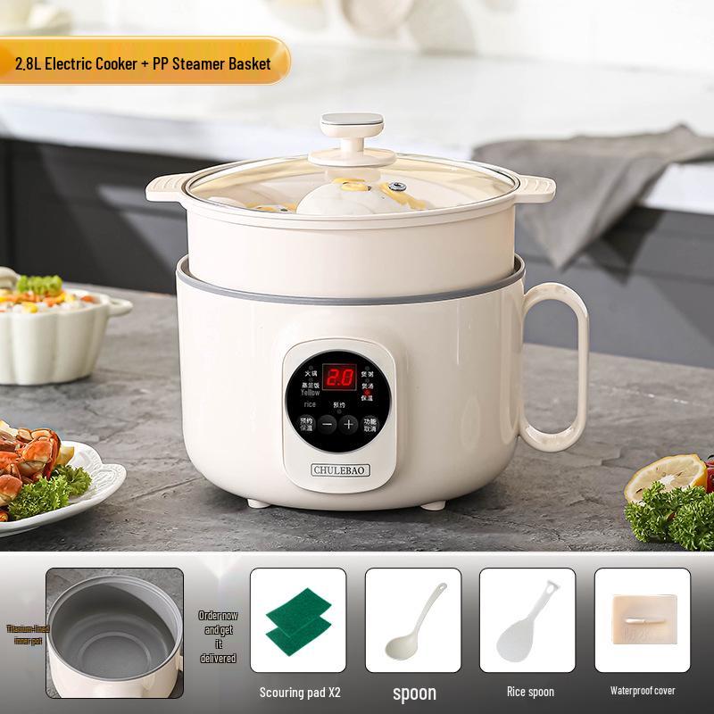 Smart Multi-Functional Titanium Electric Rice Cooker with Antibacterial Properties