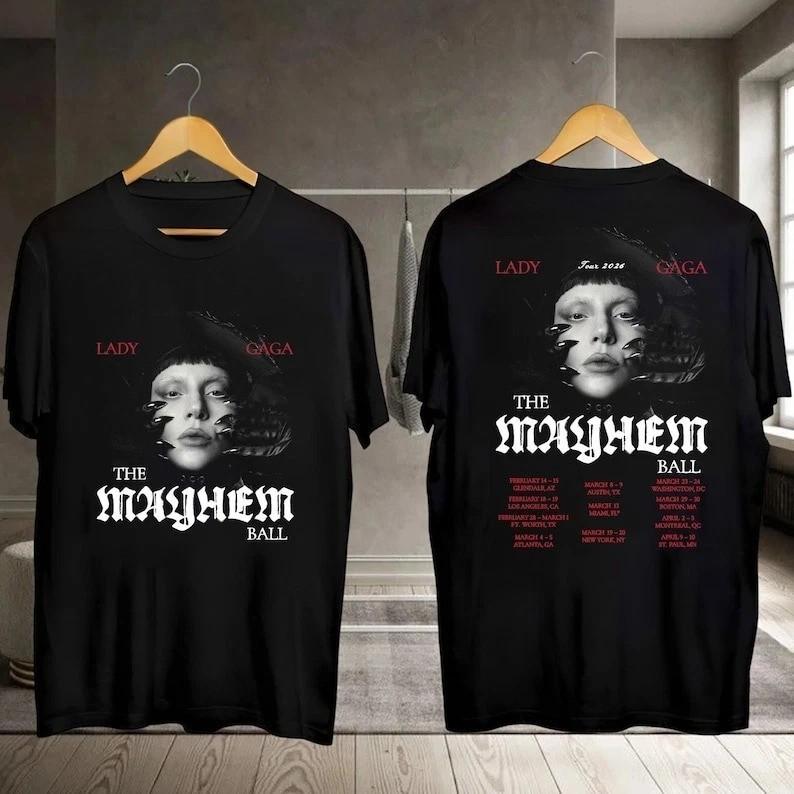 Lady Gaga Tour 2026 Shirt Lady Gaga Graphic Shirt The Mayhem Ball Tour T-shirt XXL