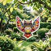 Garden Window Decor Acrylic Owl Puzzle, Colorful Rainbow Reflection Hanging Pendant, No-Glue Unique Wall Art DIY Assembly Sun Collector, for