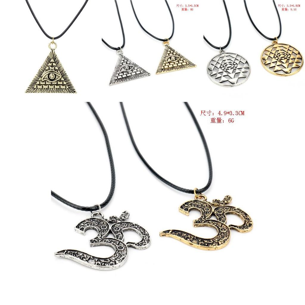 Viking Inspired Pendant Necklace With Electroplated Finish And Leather Cord For Men Women