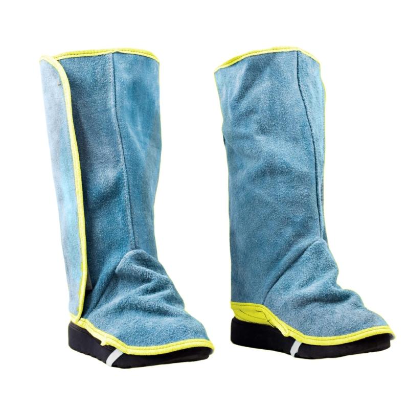 Heat Resistant Industrial Leather Welding Spats Foot Shield Guards Covers For Maximumly Safety In High Risk Areas 2 Pack